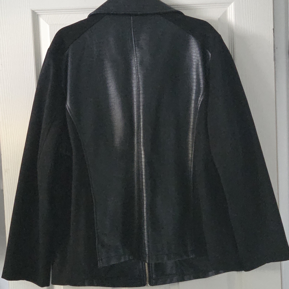 Marc New York Black Leather Jacket with Gold Accents Sz 3X - Picture 6 of 11